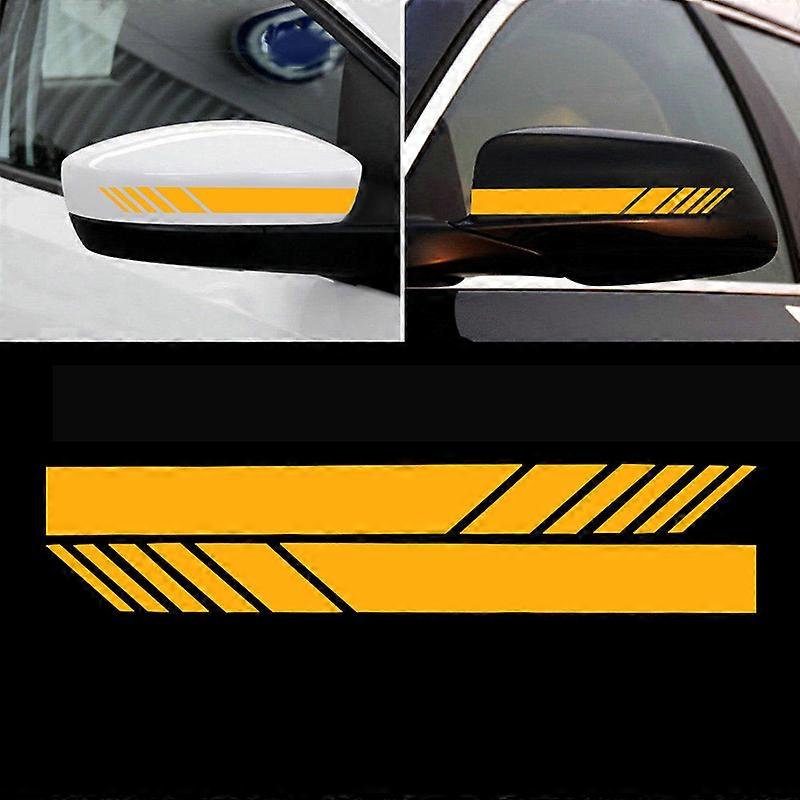 2kpl taustapeilitarroja auton muotoilu PET auton tarra taustapeili sivutarra raita auton lisävarusteet auton tarrat