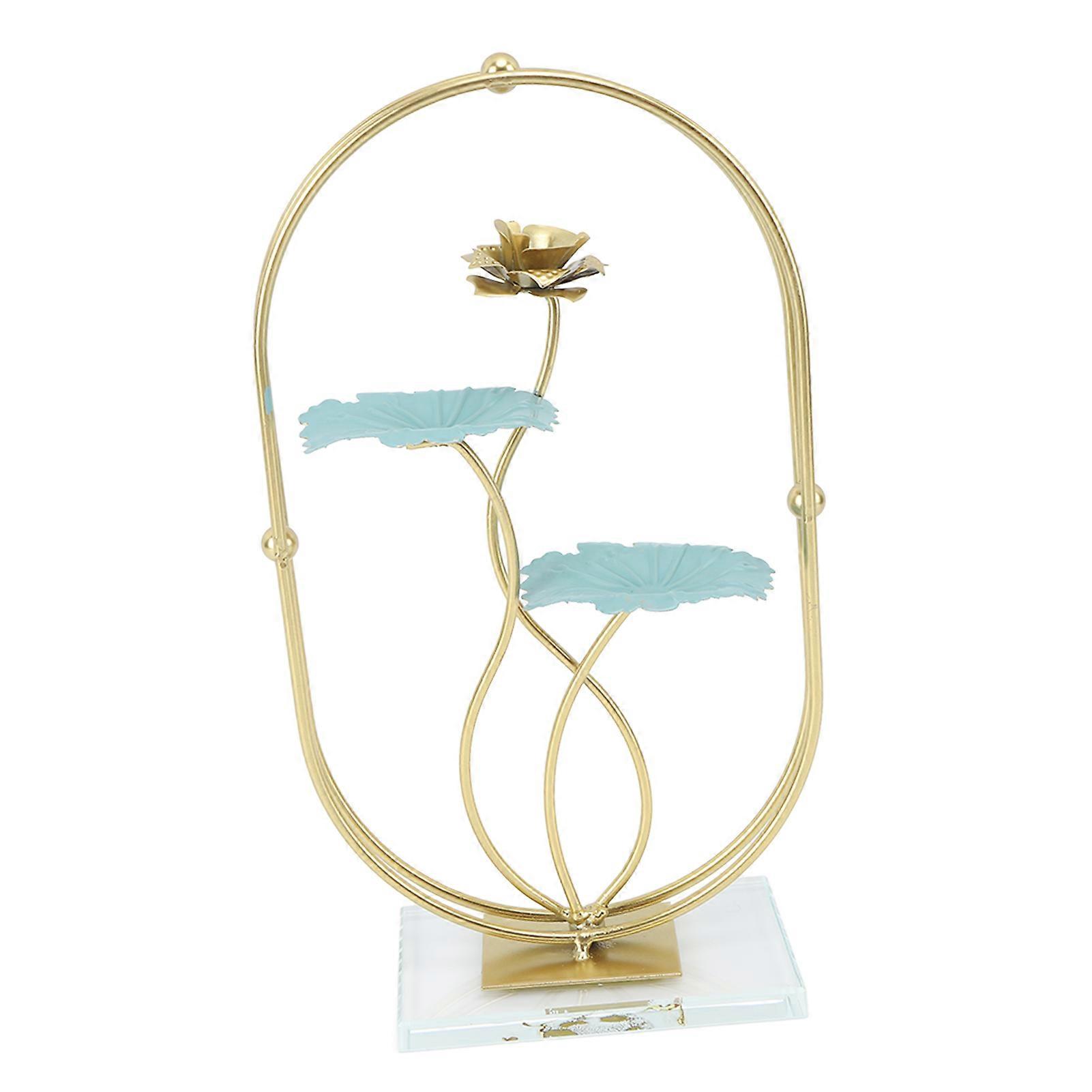 Modern Fashionable Oval Cabinet Iron Decorative Flower Shape TV Stand Ornament for Home - Type 2