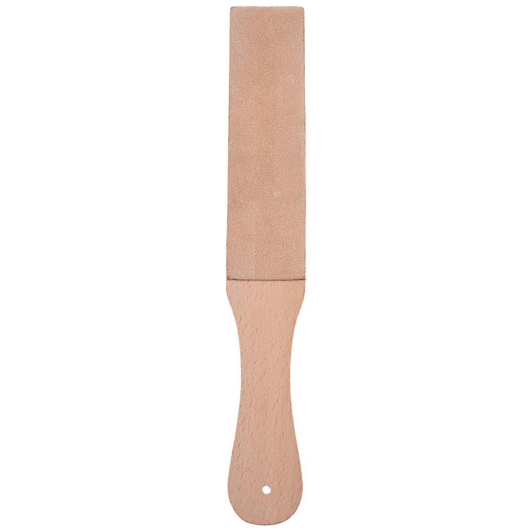 Knife Sharpener Set Wooden Handle Leather Sharpening Strop Handmade Razors Polishing Board And Poli