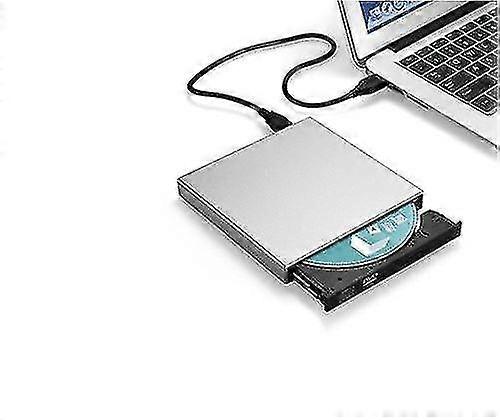 Usb Cd-dvd-rw קורא / סופר עבור Lenovo Pc חיבור נייד חיצוני (כסף)