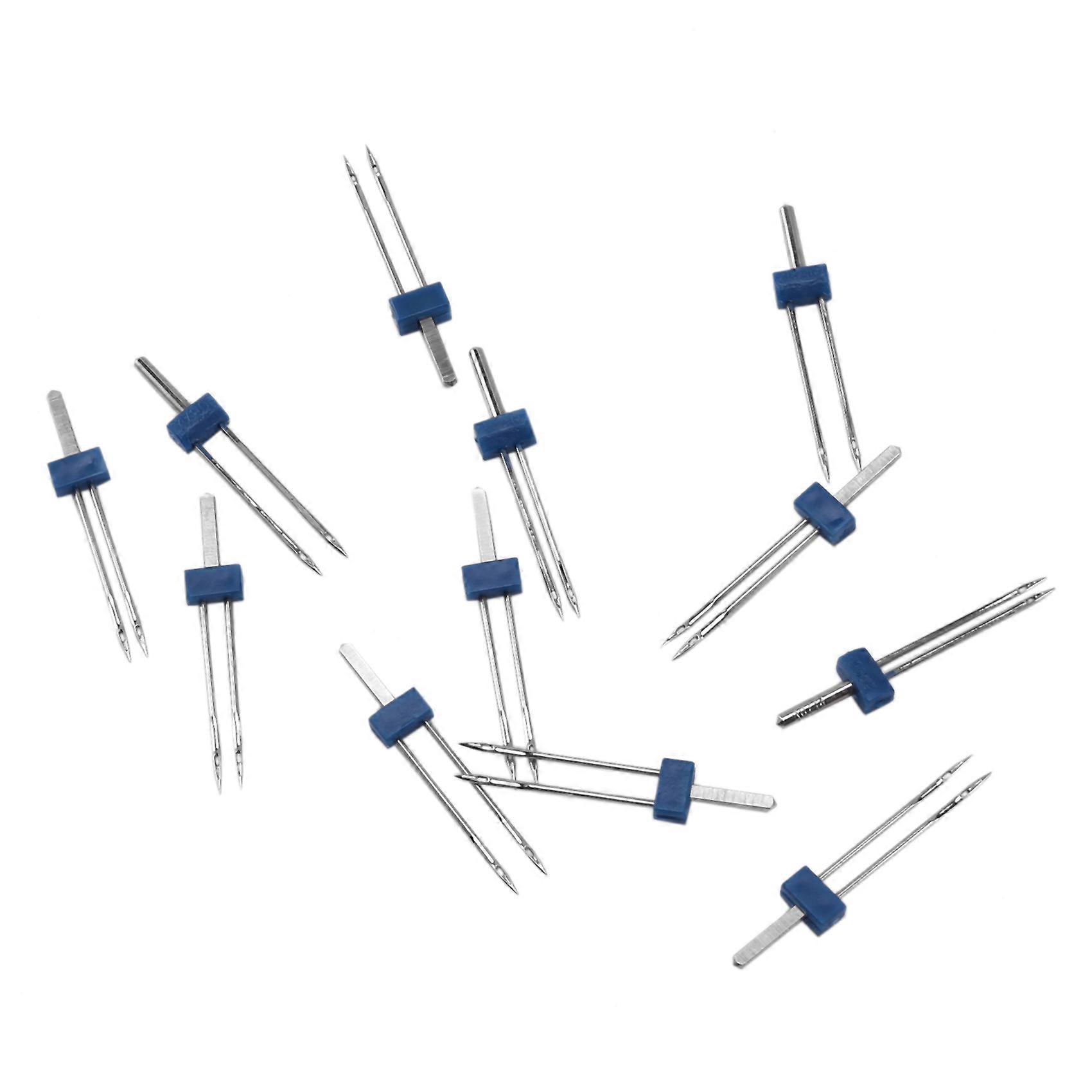 12 Pieces Twin Needles, Double Twin Needles with Plastic Box for Household Sewing Machine, 3 Sizes