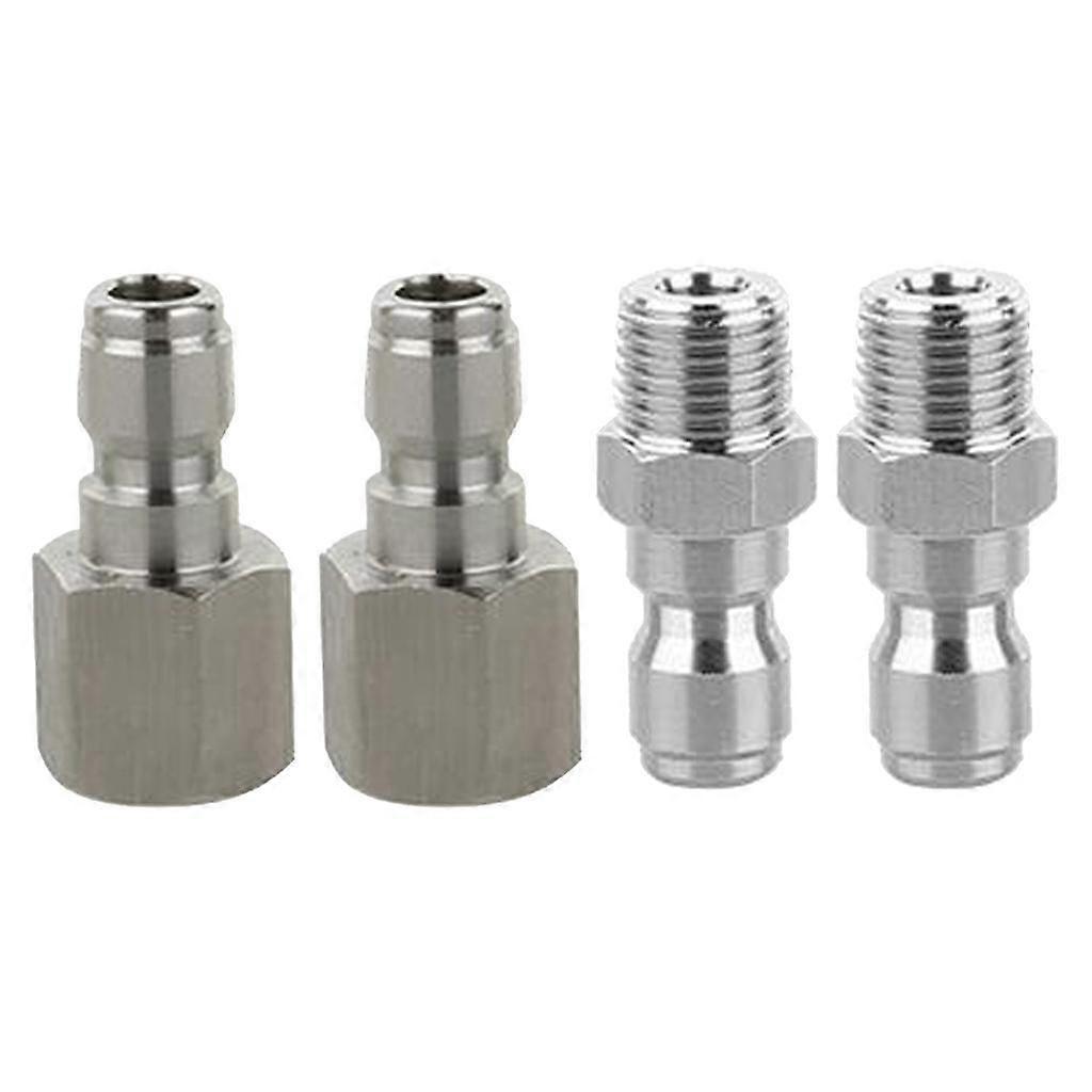 4-Pack Quick Release Connector Coupler Fitting for High Pressure Washer  &