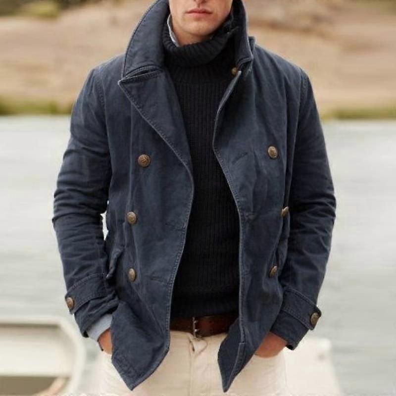 Heren Casual Fashion Open Lining Solid Color Jacket