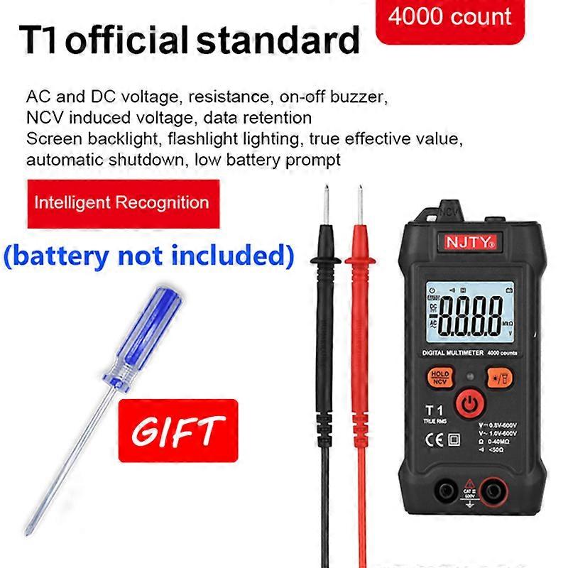 Professional Digital multimeter true effective value 600V AC/DC automatic range volt-ohm tester NCV professional smart meter