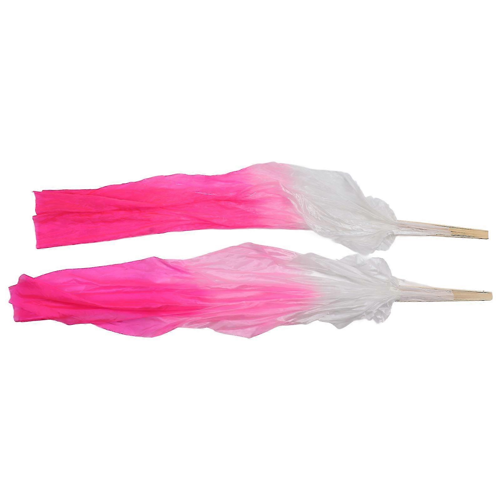1.5m Classical Dancing Fan in Pink and Rose Red for Belly Dance Performance and Learning