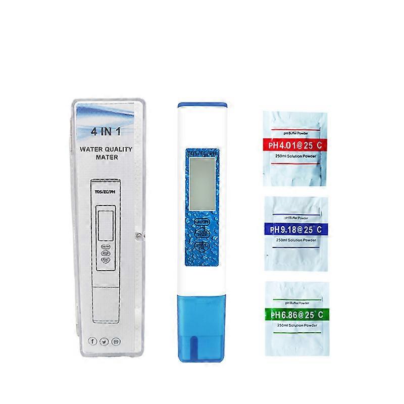 New pen ph / tds / EC / Temperature four in one Multi - function test Pen blue