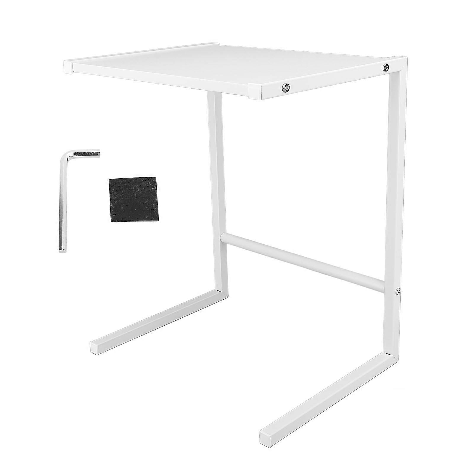 電子レンジラックホワイトカーボンスチール安定33lb耐荷重省スペース防水カウンタートップ炊飯器棚キッチン用L