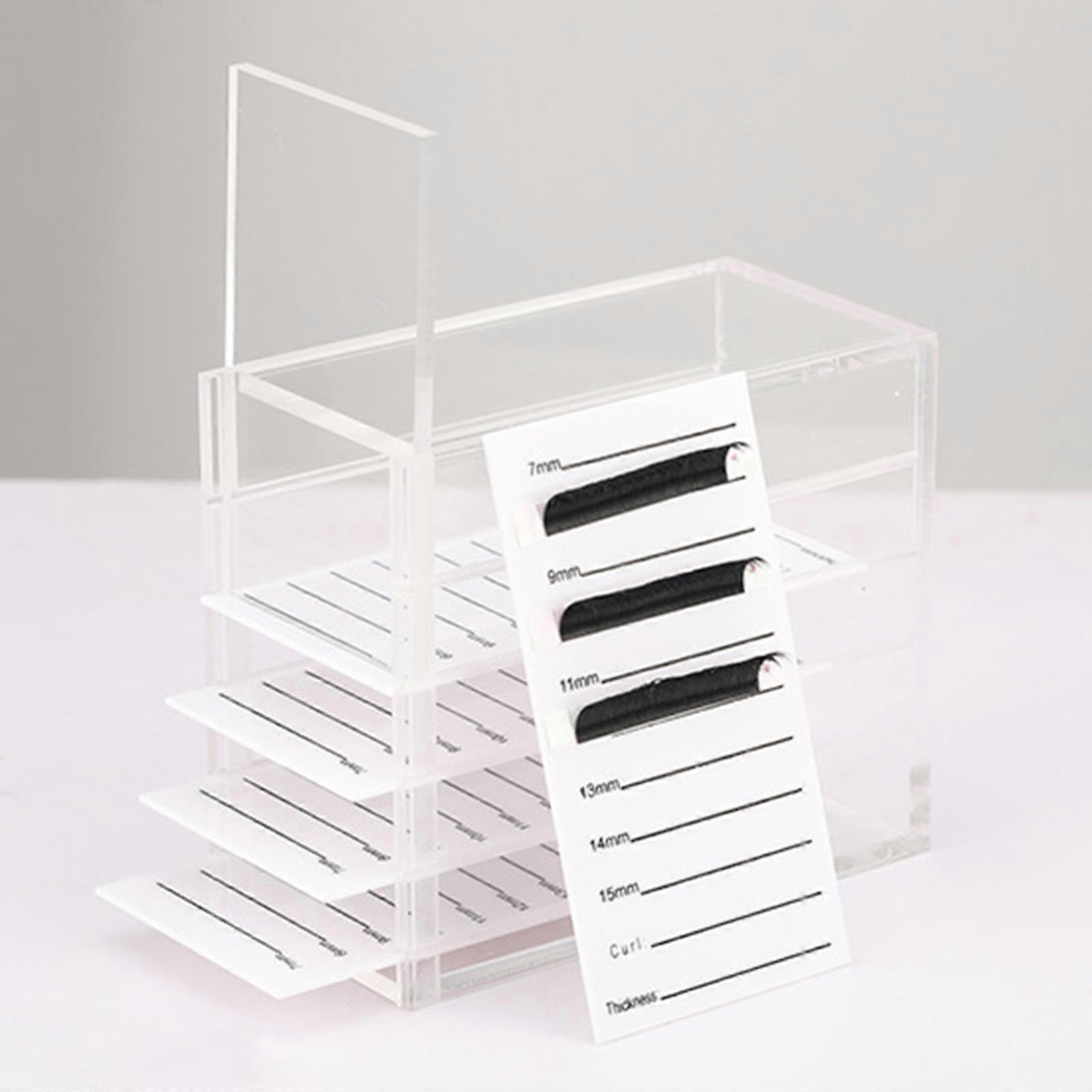 Eyelash storage box 5-layer acrylic transparent makeup display container eyelash curler eyelash transparent box extension tool