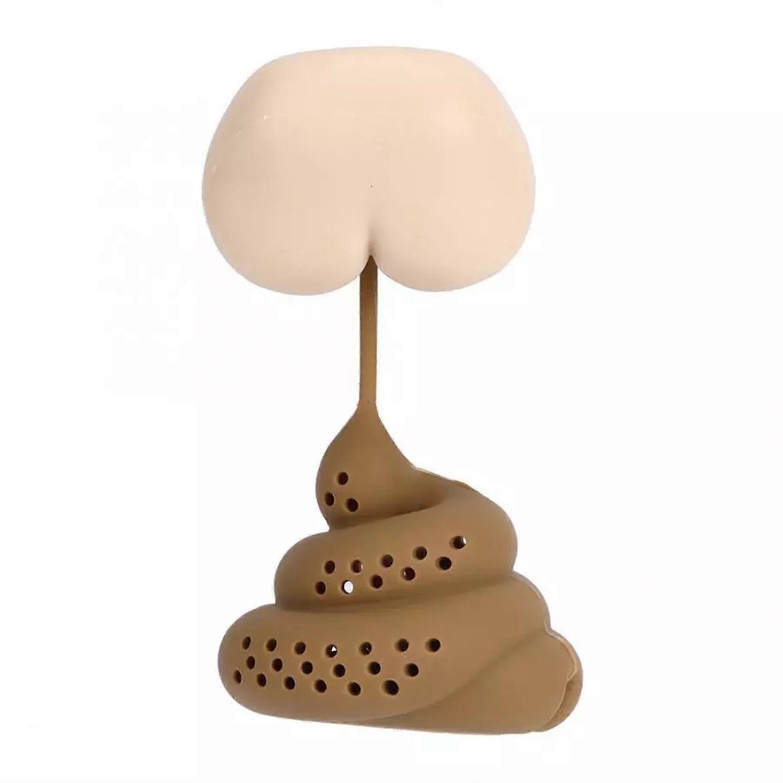Poop Shape Tea Strainer Funny Silicone Herbal Spice Filter Tea Leaf Infuser
