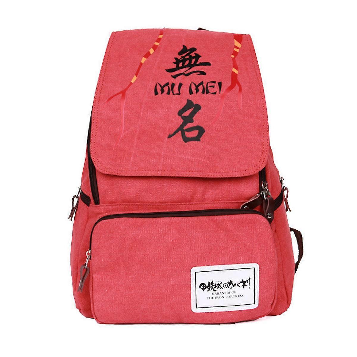 OP Kabaneri of The Iron Fortress Anime Backpack Red Scatchel School Bag for Students