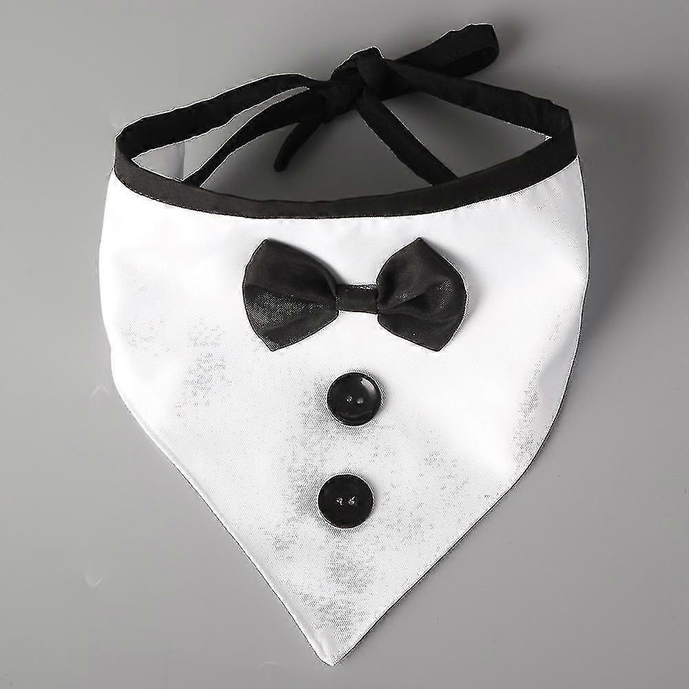 Bjxy Pet Triangle Saliva Towel With Bow L