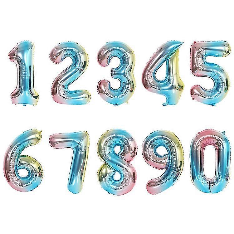 Palloncino gigante numero blu, palloncino di elio dell'età Numero di compleanno Palloncini numero