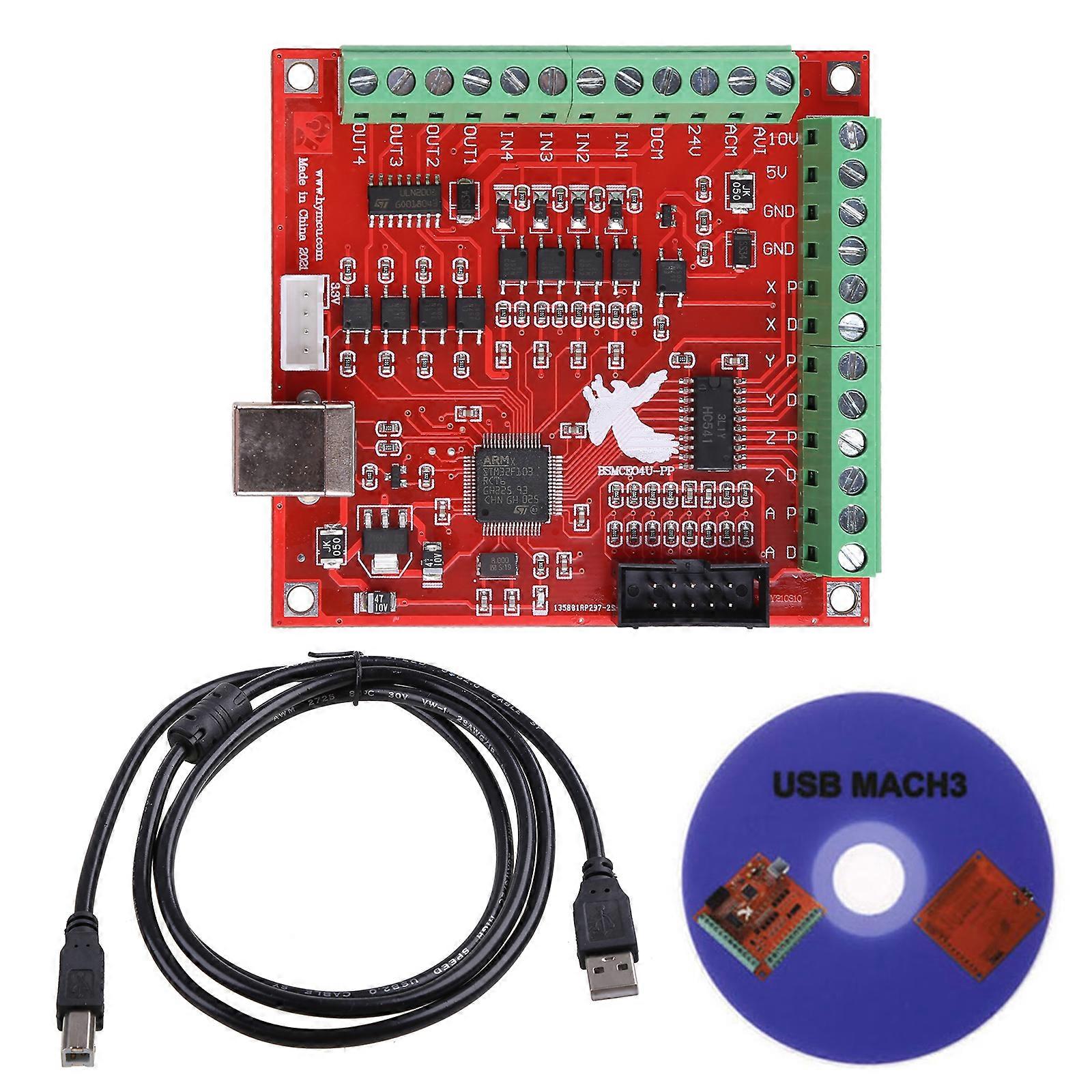 Sürücü Kartı USB MACH3 4 Eksen Arayüzü Gravür Makinesi CNC Koparma Kartı