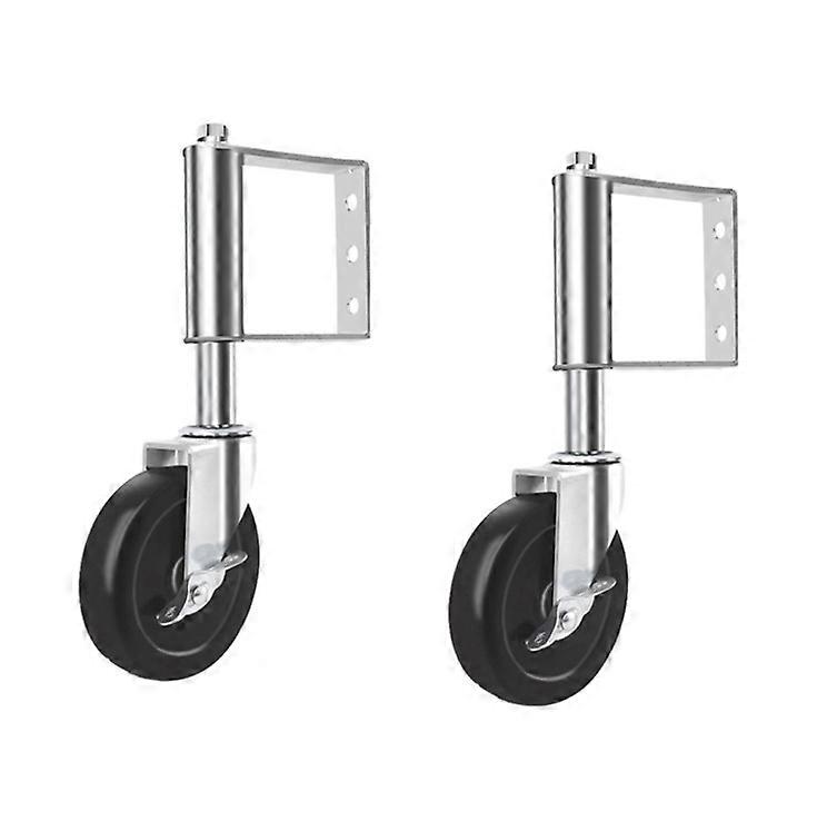 Set of 2 door rollers, silver