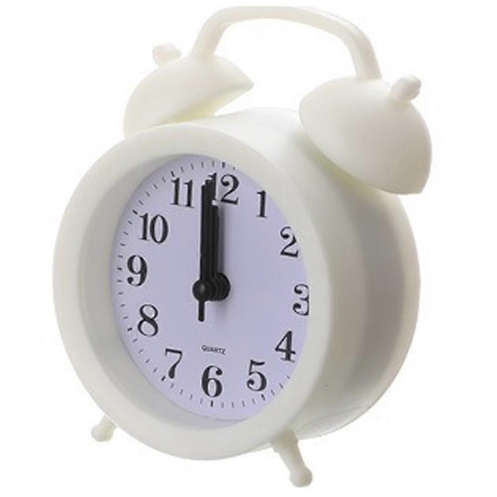 Twin Bell Alarm Clock-White