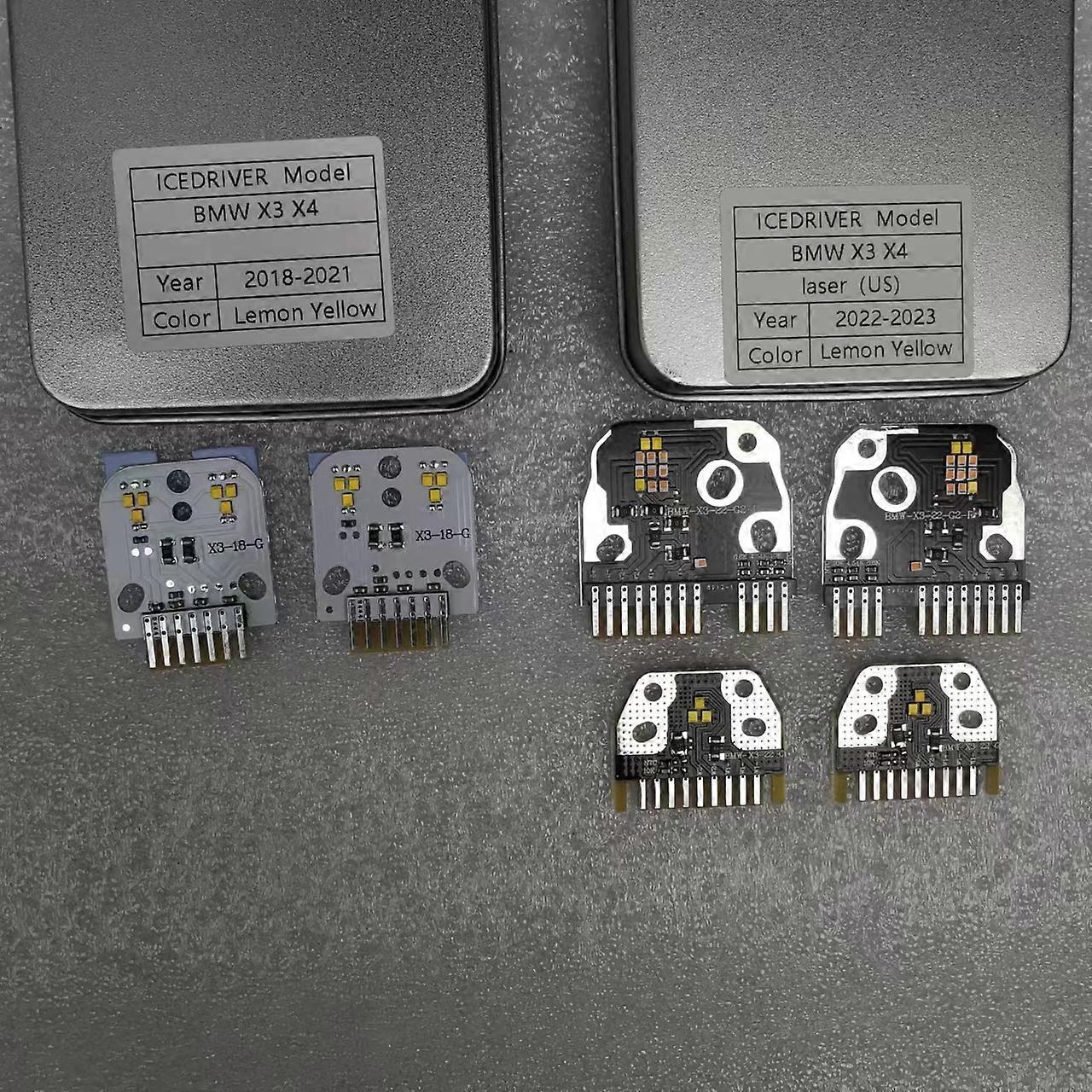 Icedriver for BMW X3 X3M F97 G01 X4 X4M G02 Lemon Yellow DRL Module RGB multicolor LED boards daytime running lights Red RGBW