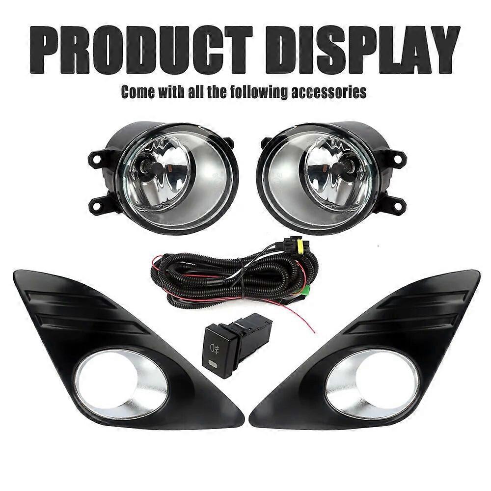 Front Bumper Fog Lamp Upgrade Kit FOR TOYOTA CAMRY LE XLE 2012 2013 2014 Version Additional Foglight Set Switch + Wiring
