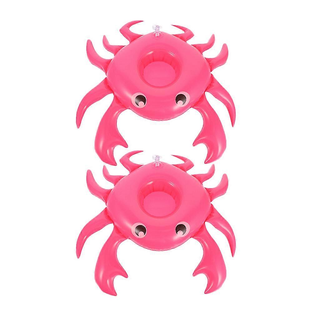 2pcs Floating Drink Holder Pool Floating Cup Coaster Inflatable Drink Holder for Pool Party