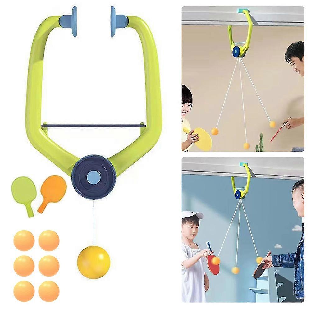 Indoor Door Ping-Pong Game for Kids Adjustable Table Tennis Trainer Fun Exercise for Boys Girls Family