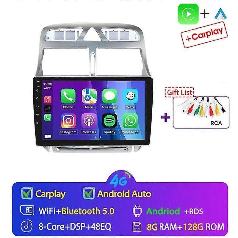 9 "inch Radio auto pentru Peugeot 307 2002-2013 2Din Android 8 Core Car Stereo DVD GPS Navigation Player IPS Ecran wireless Carplay