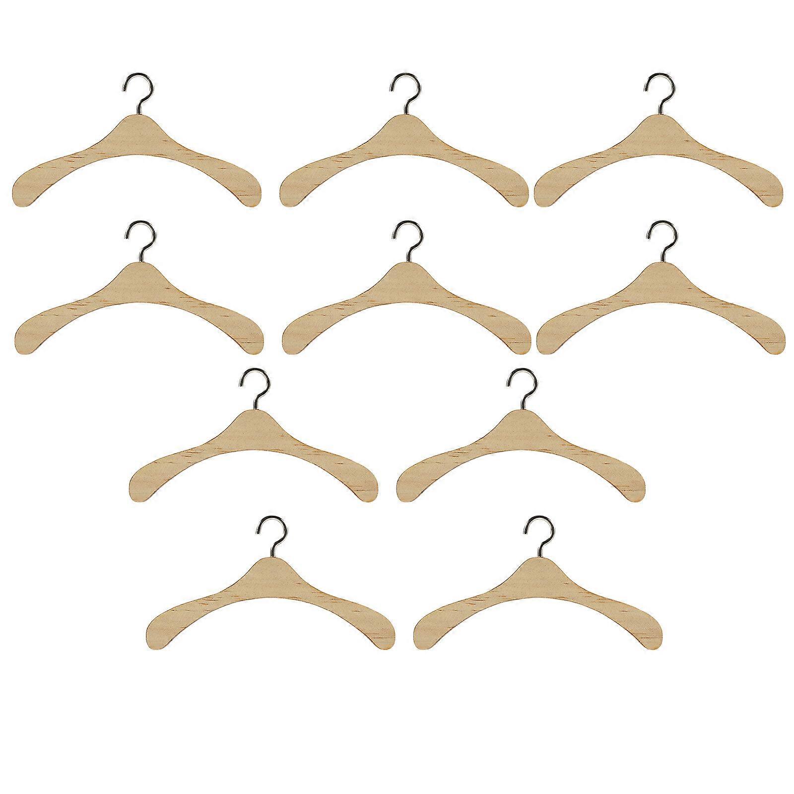 10db baba ruhatartó állvány babák ruhák fa fogas baba szekrény ruha fogasok