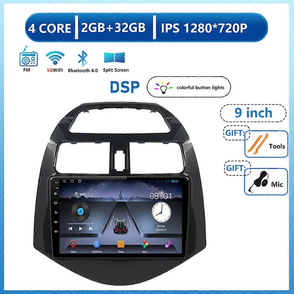 For Chevrolet Spark M300 2009 - 2016 Car Radio 5G WIFI Android 13 Multimedia Video Player Navigation stereo GPS DSP Auto BT FM