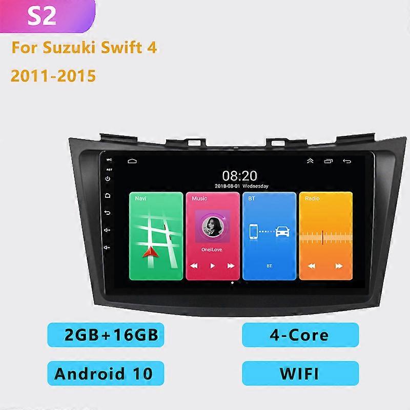 2 DIN 4G+64G android car radio multimedia player BT carplay auto GPS navigation For Suzuki Swift 2011 2012 2013 2014-2015