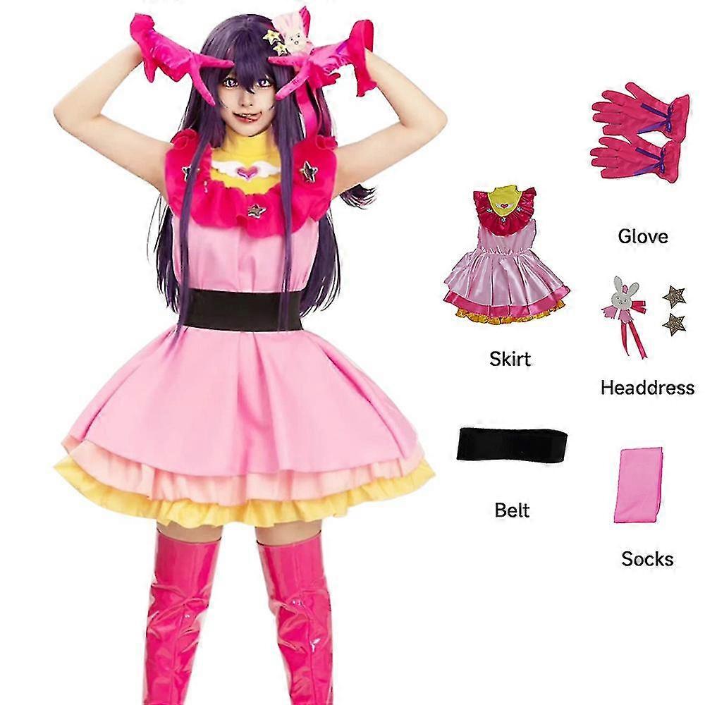 Générique Robe de Costume de Cosplay Rose pour Enfants Filles, Robe de fête d'anniversaire d'halloween (Sky Blue, 3-4 Years