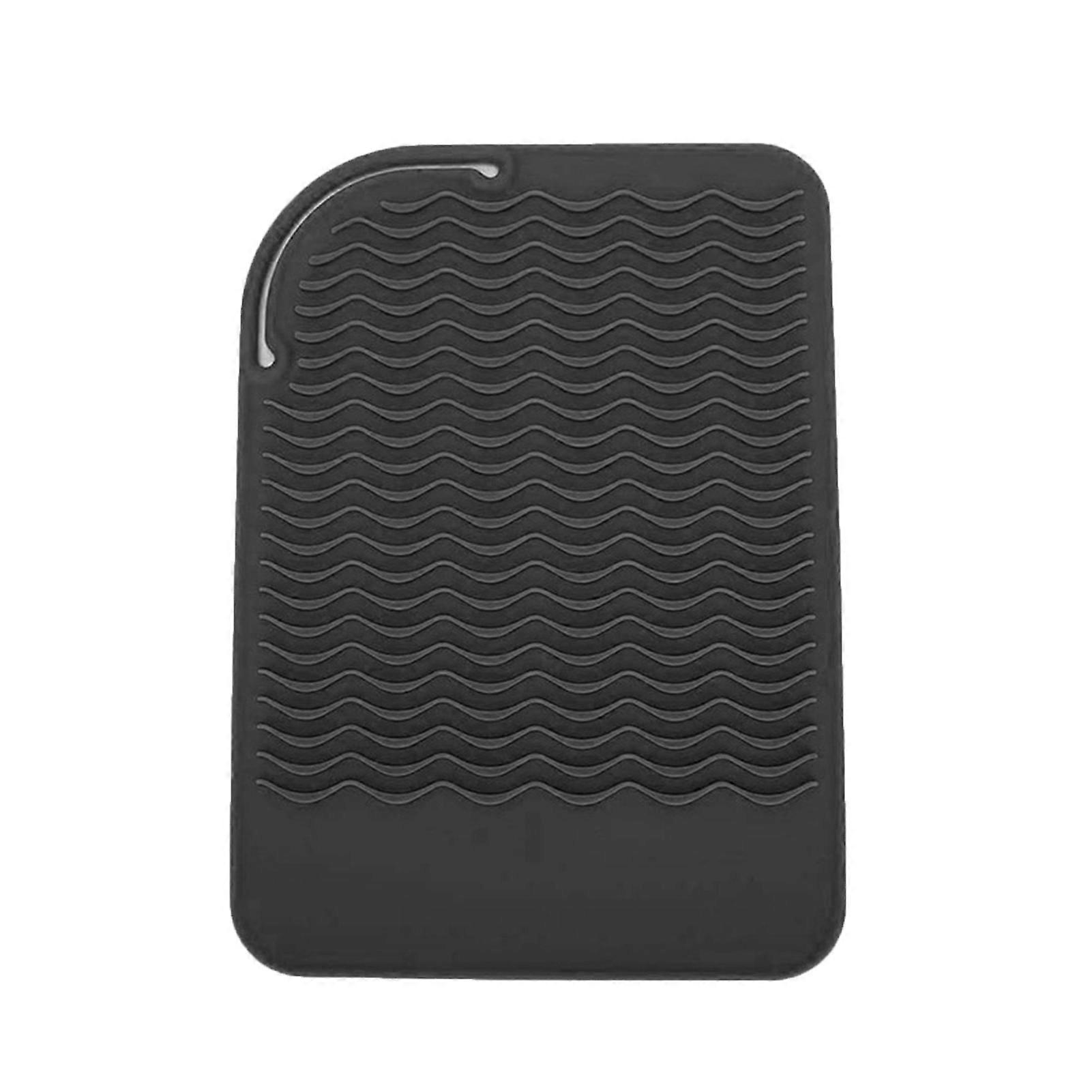 Wave Pattern Solid Color Rectangle Hollow Wrap Anti-heat Mat Curling Iron Silicone Pad Hair Styling Tool Salon Use QingHai