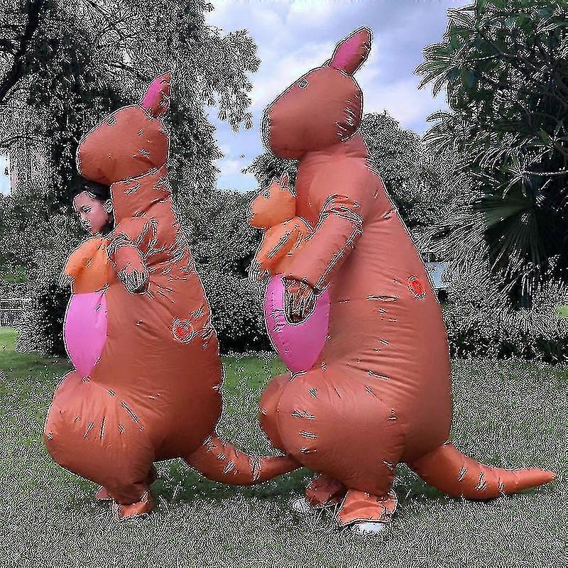親子大人の動物カンガルーインフレータブルコスチューム全身ハロウィンコスプレコスチューム面白いロールプレイDisfraz男女ボリス