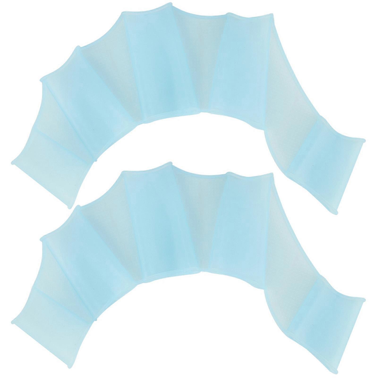 1 Pair Webbed Gloves Finger Swimming Diving Fins Swim Flippers Hand Paddle
