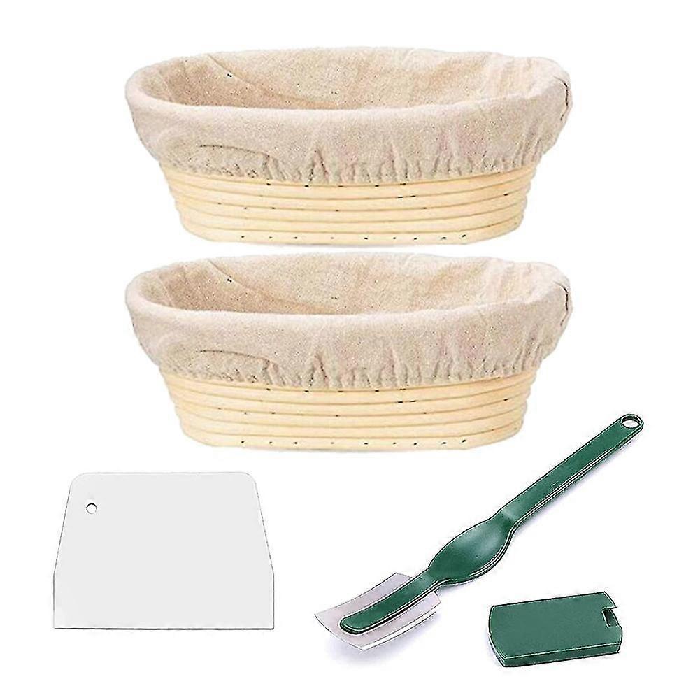 Banneton Bread Proofing Baskets - Round Banneton Sourdough Proving Baskets Natural Rattan Proofing