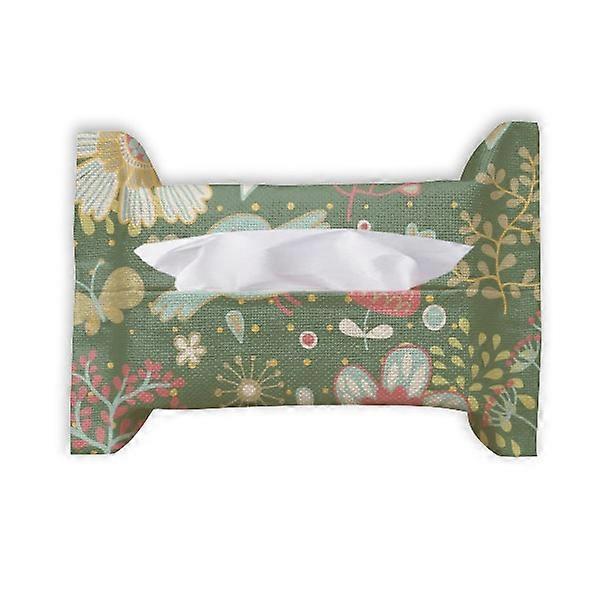 Dunkelgrüne Blumenfarbe Papier Handtuch Taschentasche Serviette Bumf