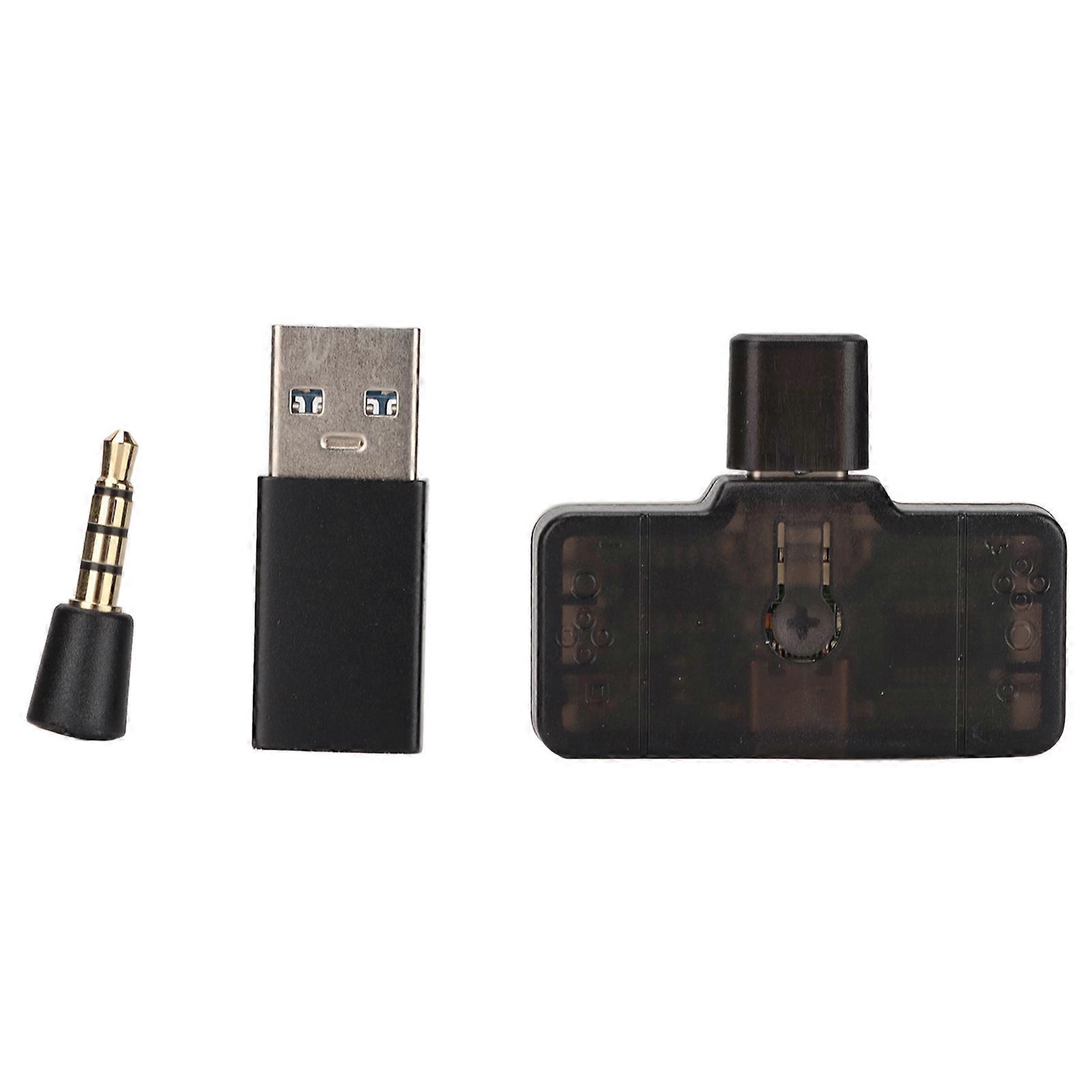 HS?SW287 Bluetooth Transmitter Multifunctional Wireless Type C Bluetooth Dongle Adapter for PS4 PC Black