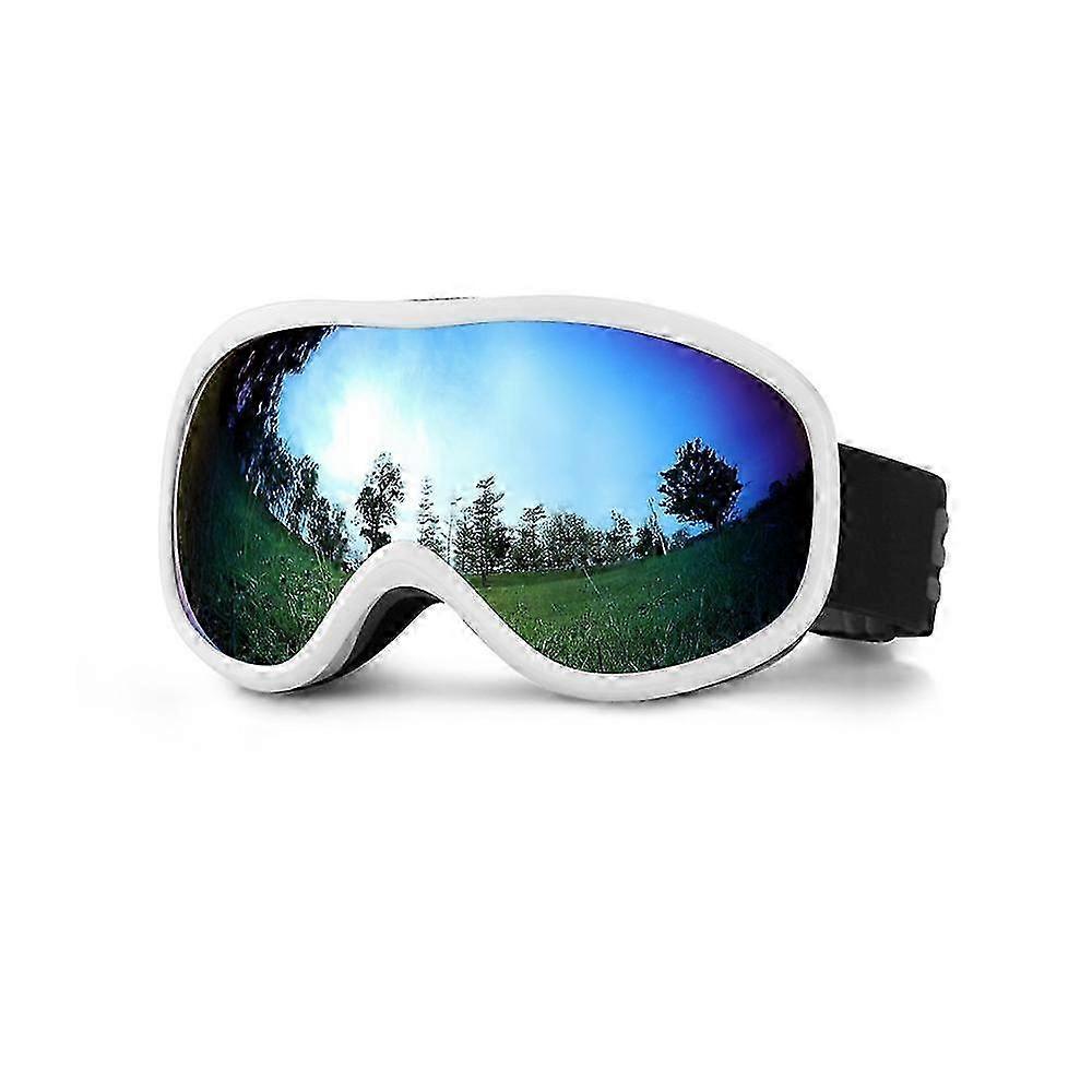 Ski Goggles- Over Glasses Snow/Snowboard Goggles for Men, Women & Youth - 100% UV ProtectionIce blue flake