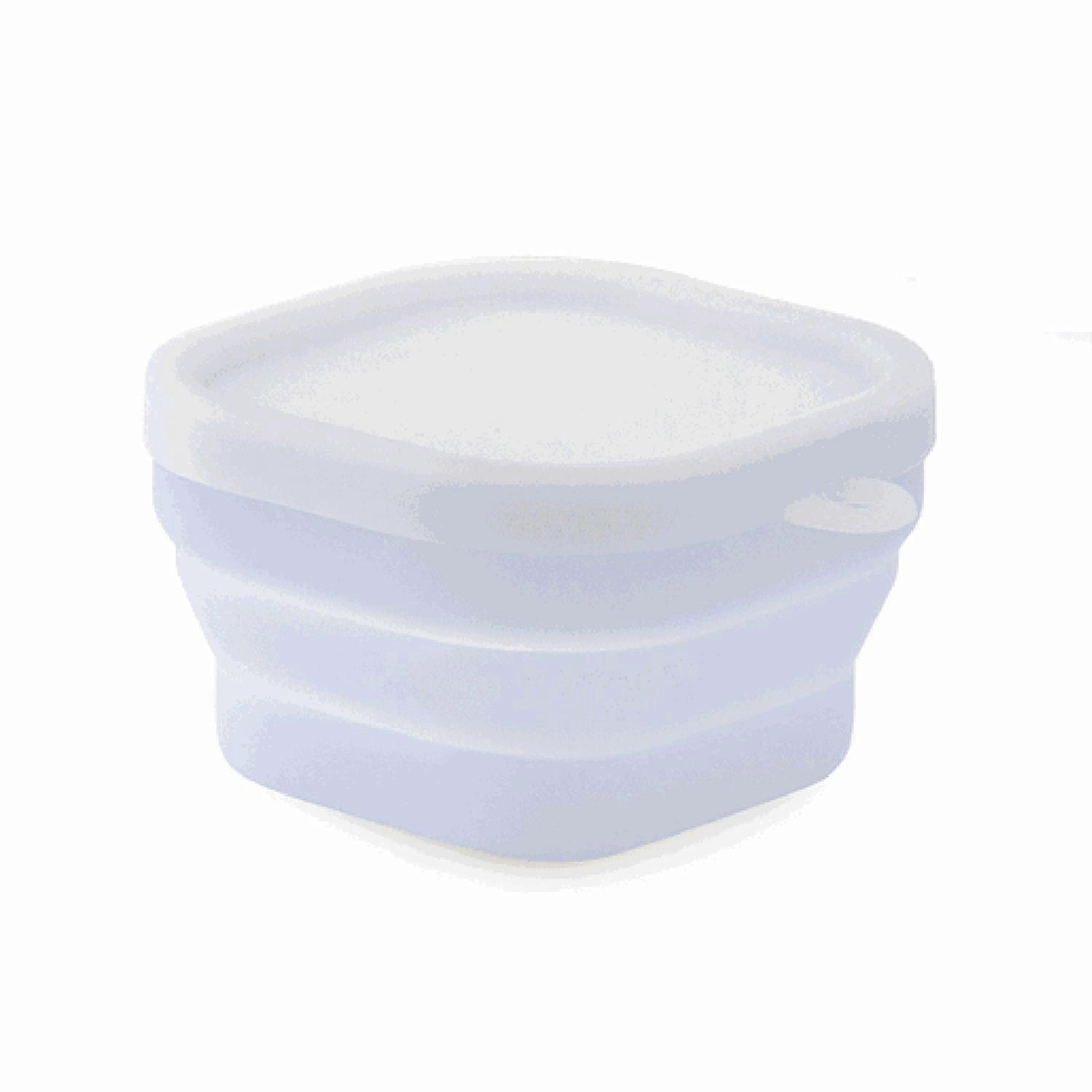 Foldable Food Bowl with Lid Leak-Proof Large Capacity Microwave Safe Salad Bowl Silicone Collapsible