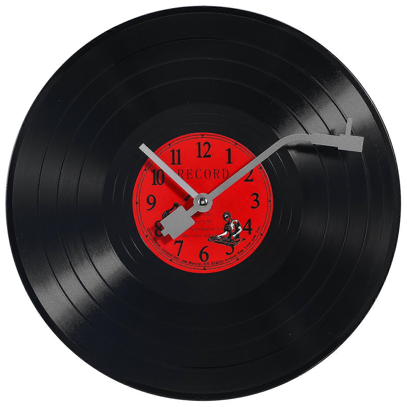 Creative Vinyl Record Shape Wall Clock Decorative Indoors Wall Clock Home Decor