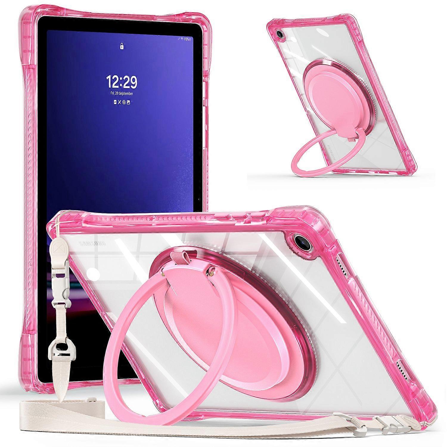 Til Samsung Galaxy Tab A9 SM-X210 X216 X218 Deksel med Skulderstropp Stativ PC TPU Akryl Nettbrett