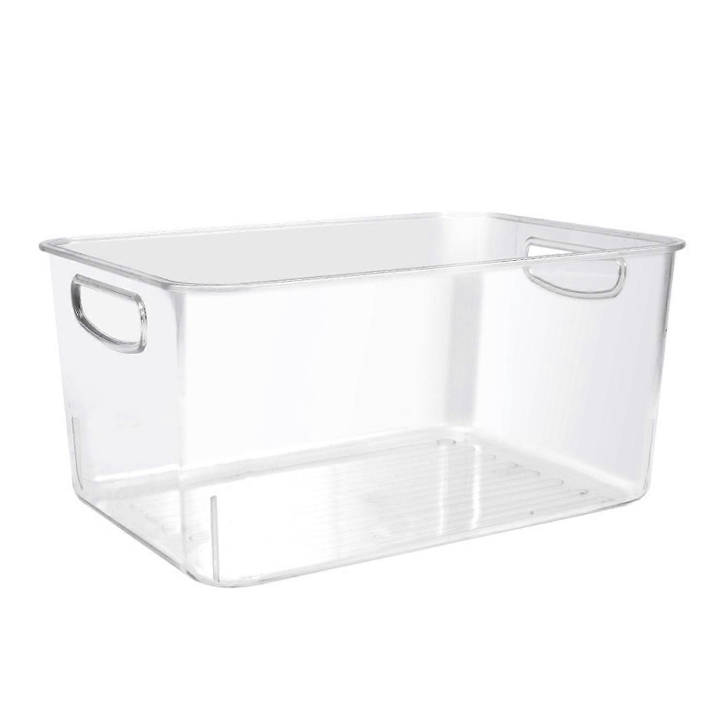 1/3Pcs Extra Large Clear Plastic Storage Bins Transparent Organizer with Built-In Handle Large