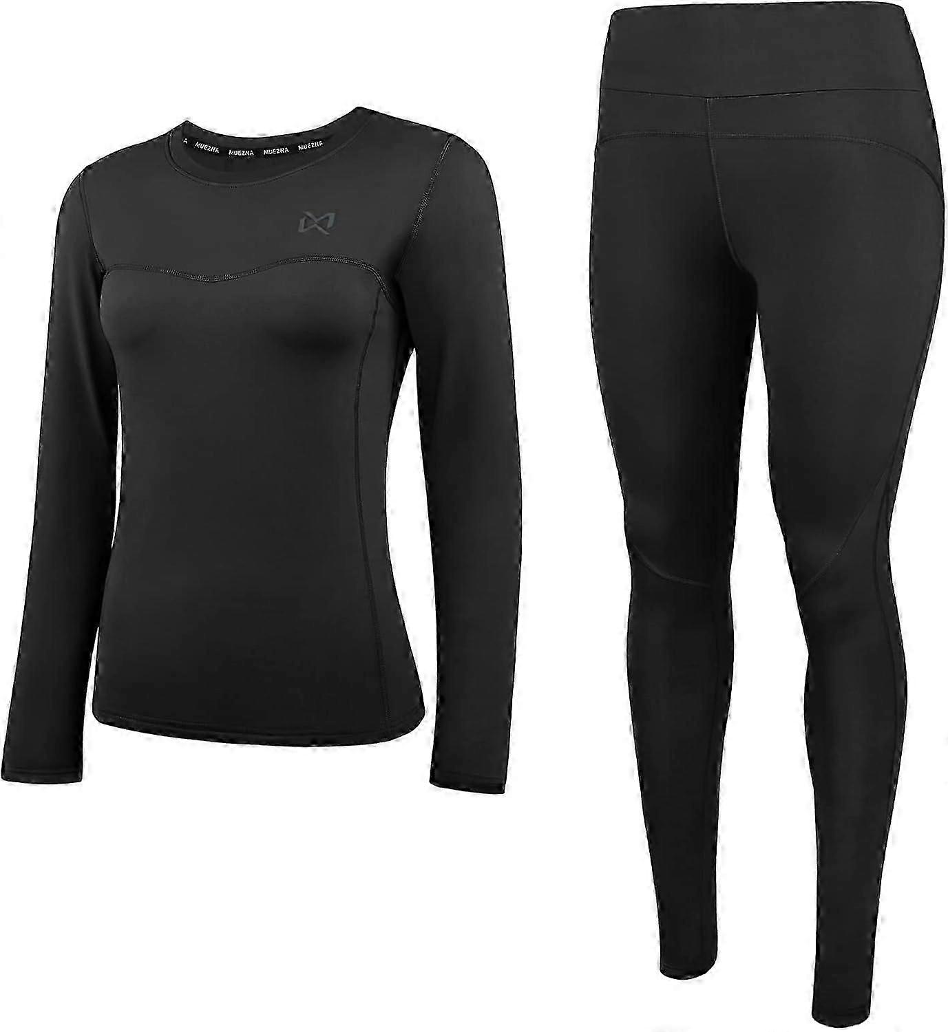 Termisk undertøy for kvinner Long Johns Ski Base Layer Termisk topp og bunn sett