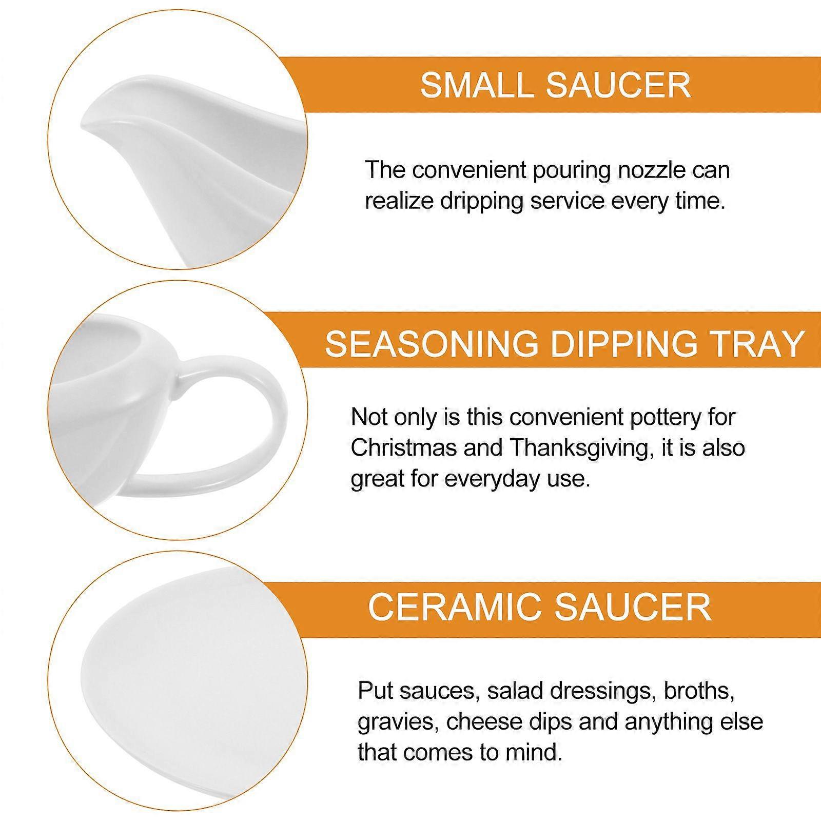 1 Set Sauciere Soße Tomate Sauciere Saucier Tablett (weiß)