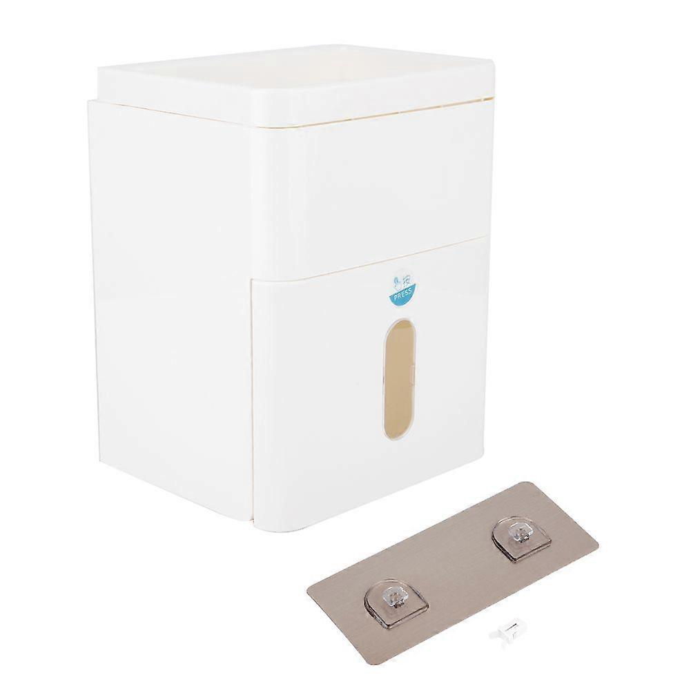 Household Multi-functional Wall Mounted Punch-free Tissue Storage Box Paper Dispenser Case