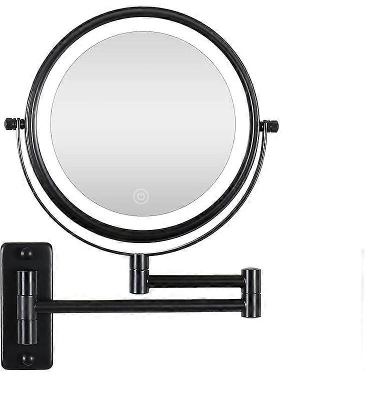Wall-Mounted Vanity Mirror, LED 3-Color Lights, Dimmable Double-Sided Design