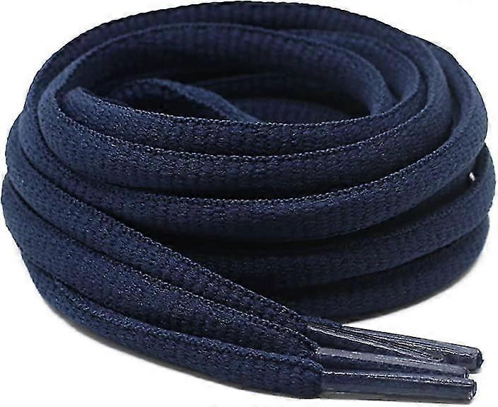 2 Pairs Of Oval Shoelaces Sports Shoelaces Are Suitable For Sports / Running Shoes, And The Rope Is One Sizenary Blue