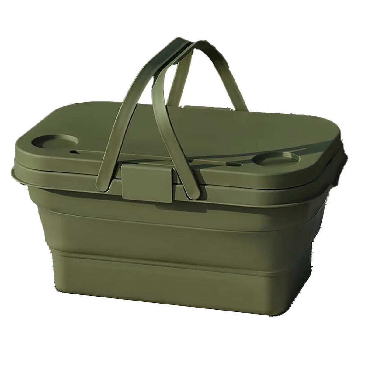 Foldable Storage Basket Set, Wilderness Sailor Picnic Basket, Compact Camping Box for Outdoor Picnics B