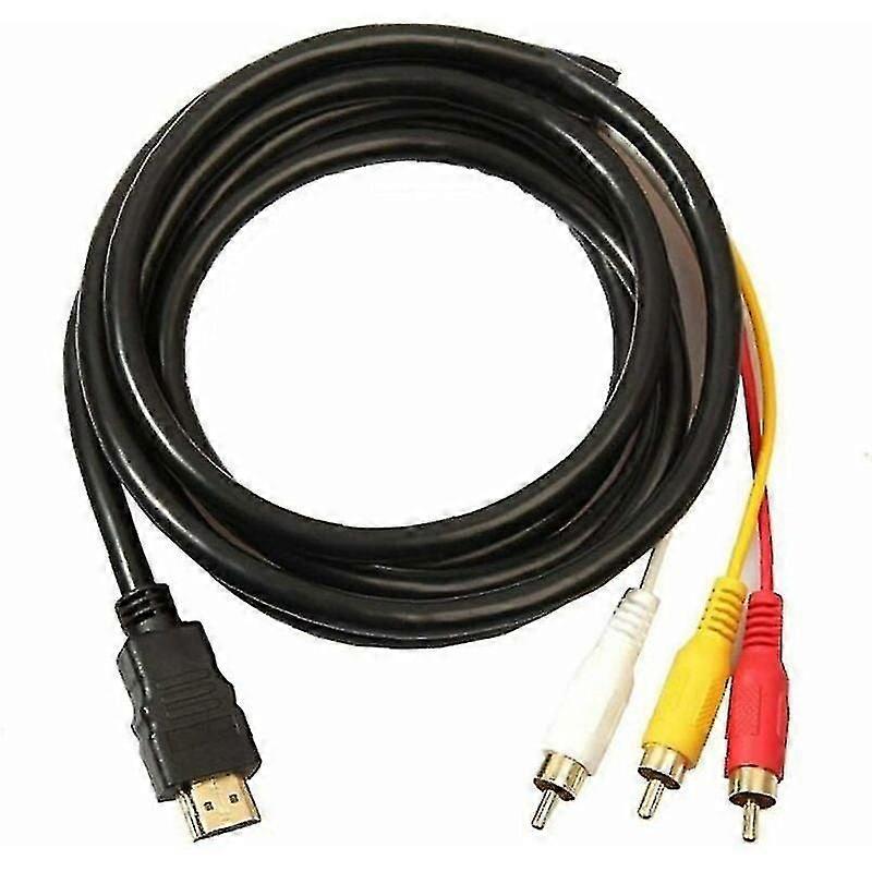 HDMI RCA 3 Cable HDMI To RCA Converter Adapter Cable HDMI One Way Transmission Transmitter Cord 1.5m RCA