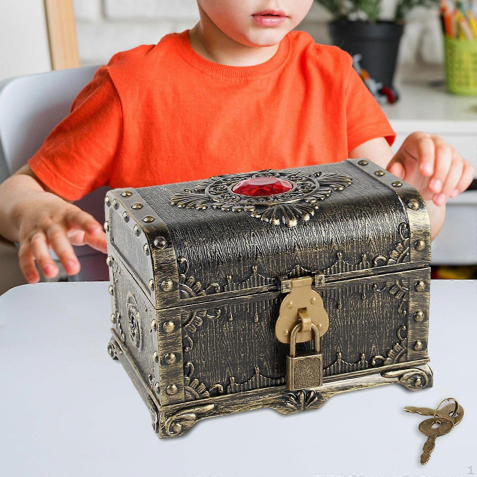 Pirate Treasure Chest Adventurous Box Antique Color Decoration Gift Treasures