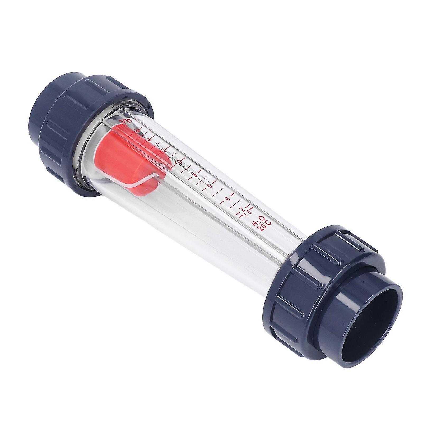 Water Flow Meter Liquid Flowmeter 1.6‑16m³/h Plastic Tube with ABS Float for Measurement 