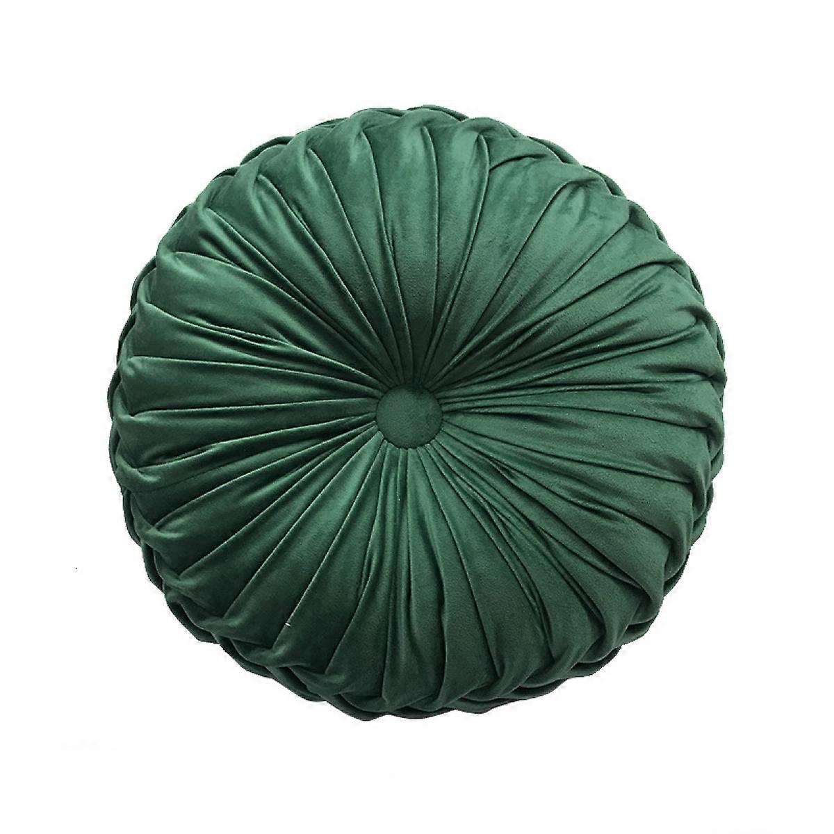 Solid Velvet Round Pillow, Sofa Cushion for Living Room