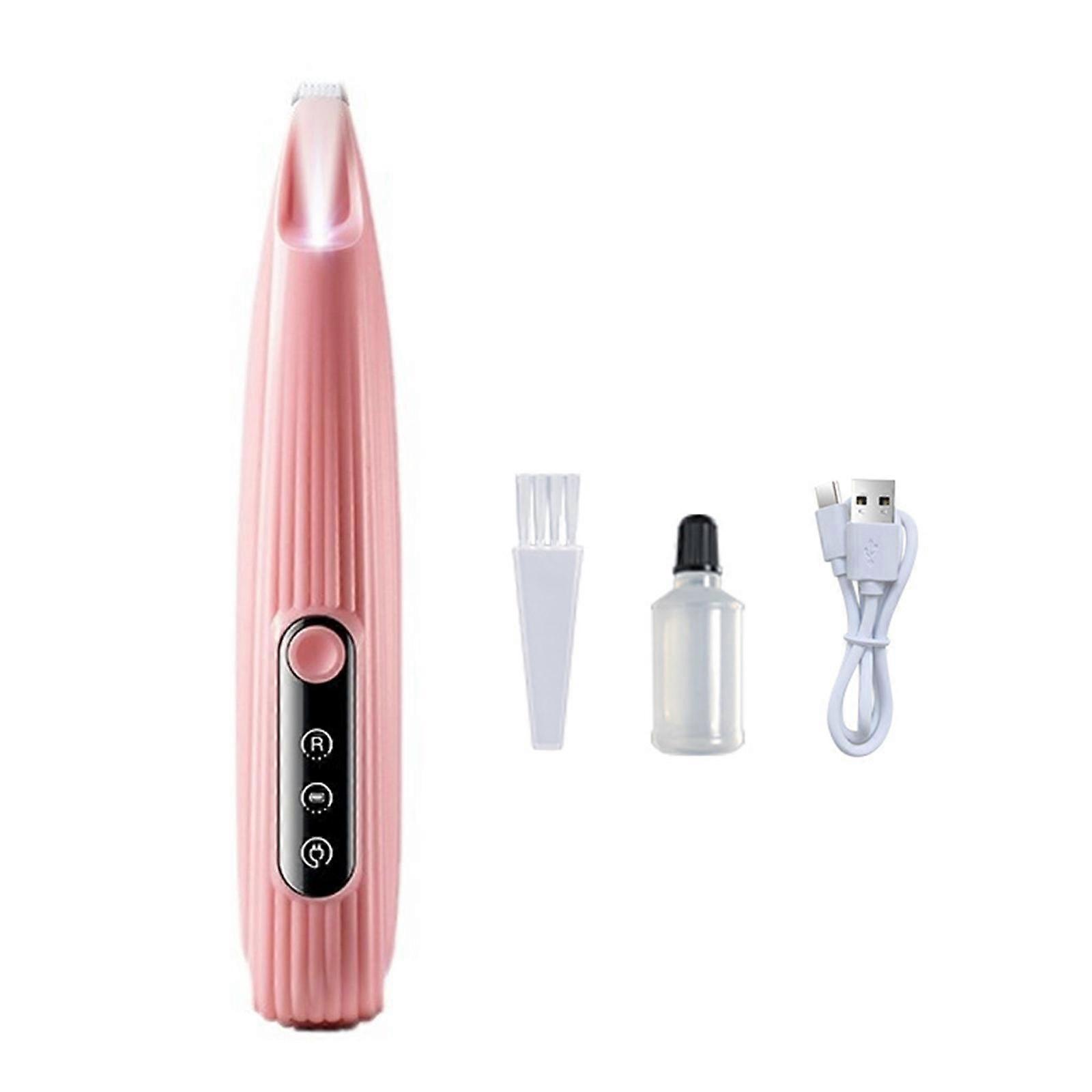 ماكينة حلاقة القطط ماكينة حلاقة كهربائية هادئة ماكينة حلاقة أداة حلاقة احترافية لشعر معطف كثيف للقطط الكبيرة الصغيرة الوردي